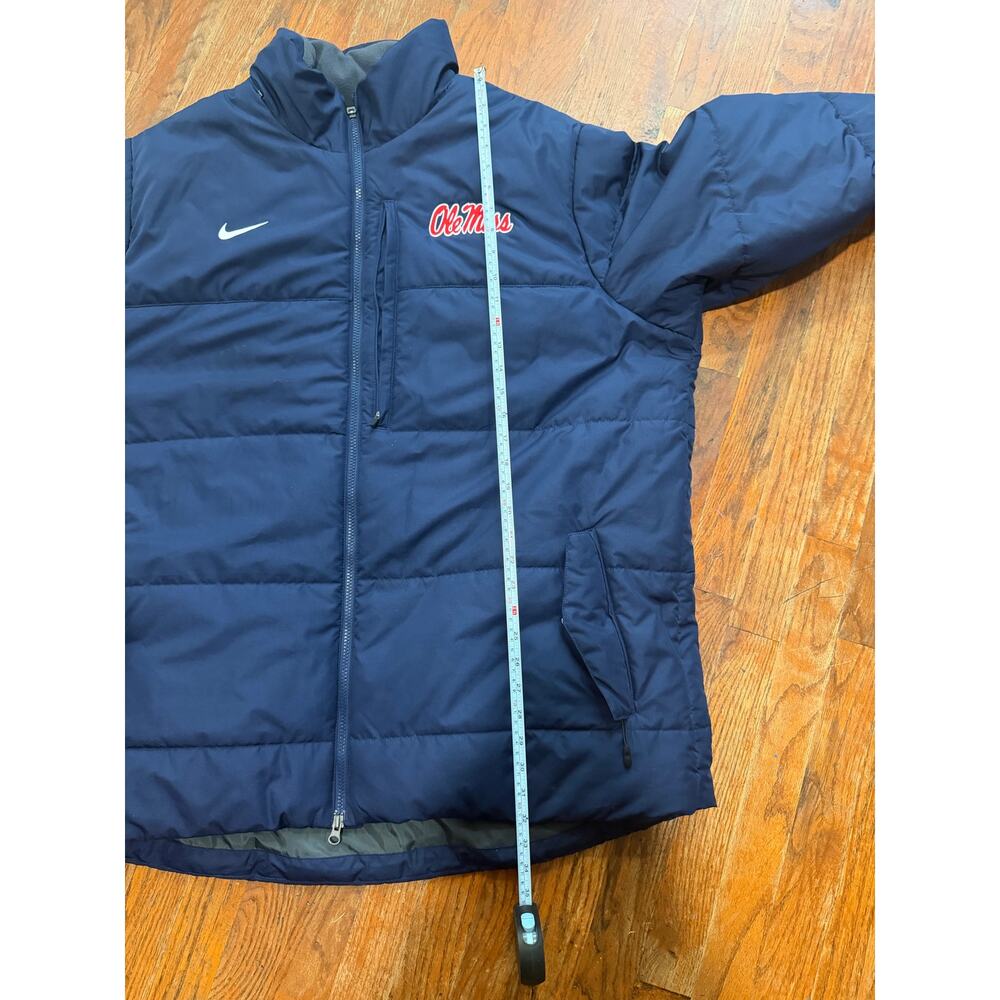 Nike Storm-FIT navy puffer jacket fleece lined Ole Miss logo size XXL - Picture 12 of 13
